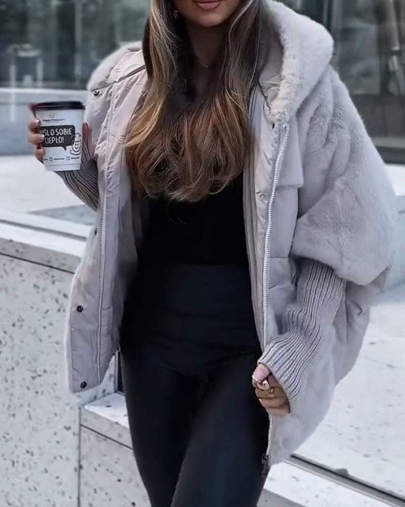 Evie | Varm Frakke med Hætte