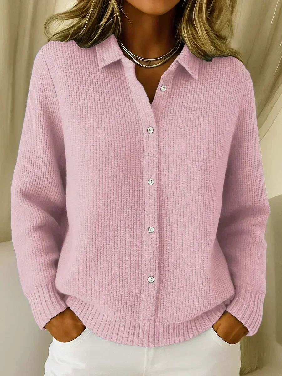 Camille™ | Strikcardigan med knapper og strukturmønster