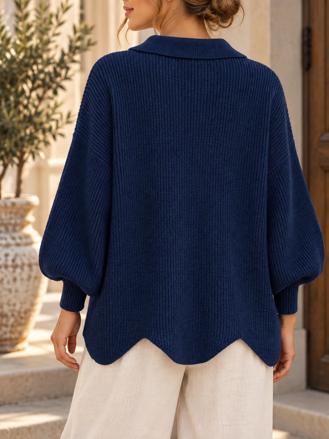 Ida | Elegant Cardigan med Gyldne Knapper