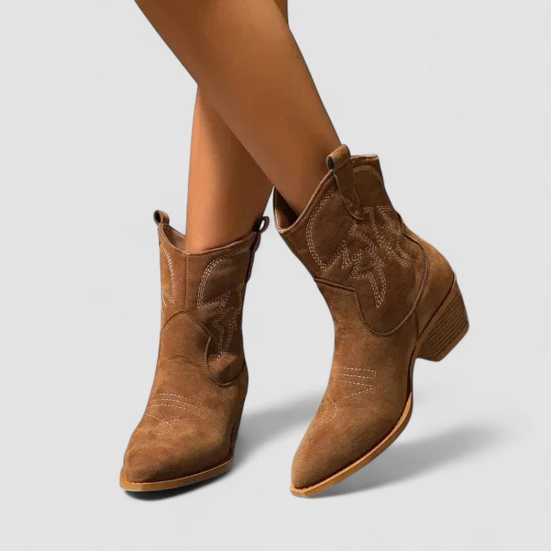 Darcy | Broderede western-ankelstøvler