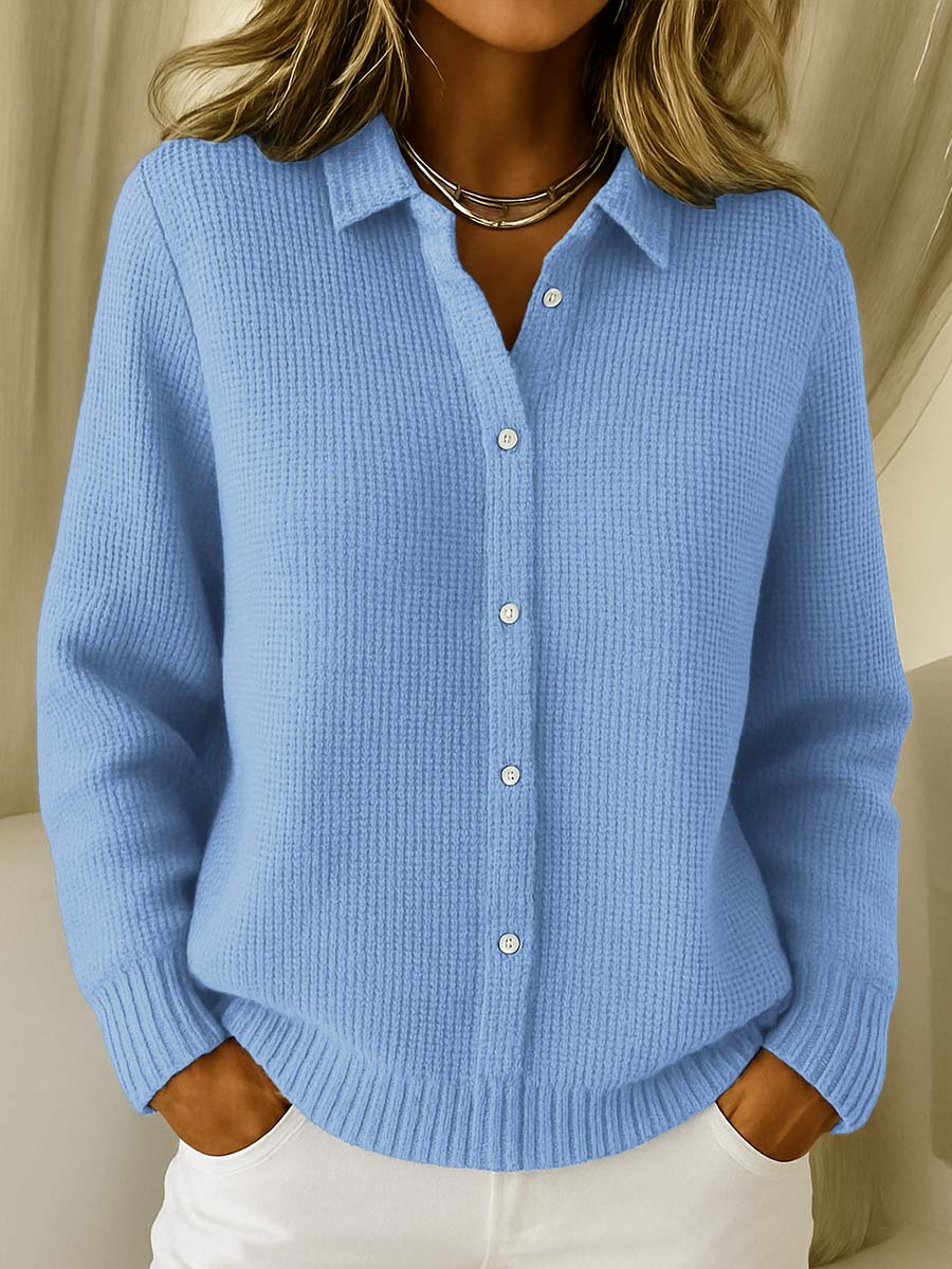Camille™ | Strikcardigan med knapper og strukturmønster