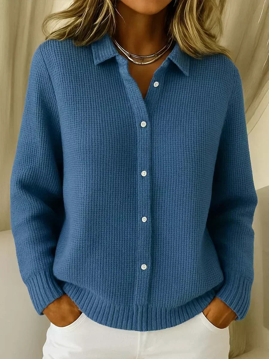 Camille™ | Strikcardigan med knapper og strukturmønster