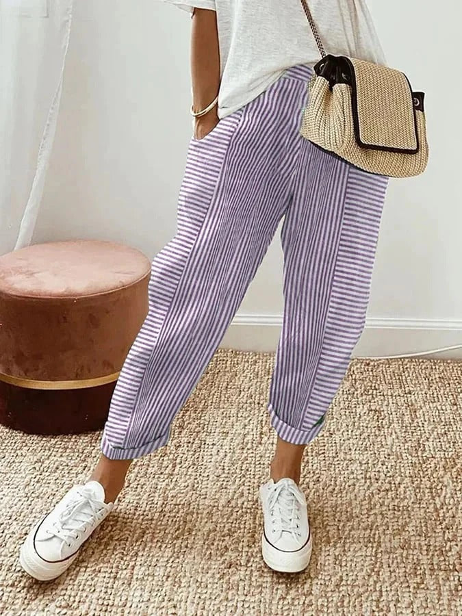 ELENA™ | Stribede bukser